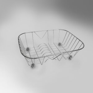 Καλάθι inox 39x29,5cm πιατοθήκη W12