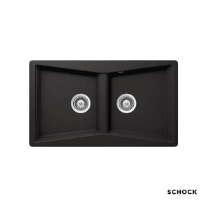 Νεροχύτης 86x50 Schock Cristalite City γρανίτης σε χρώμα nero